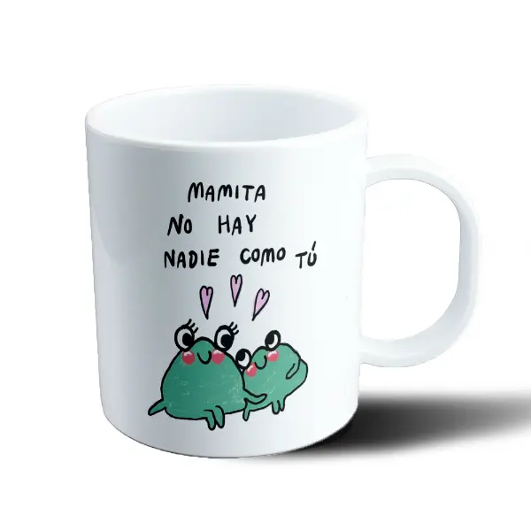 Taza de Plástico Mamita no hay nadie como tú, ranitas
