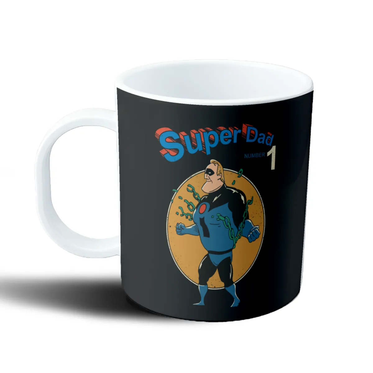Taza de Plástico Super Dad Number 1 Mr. Increíble - vista 2