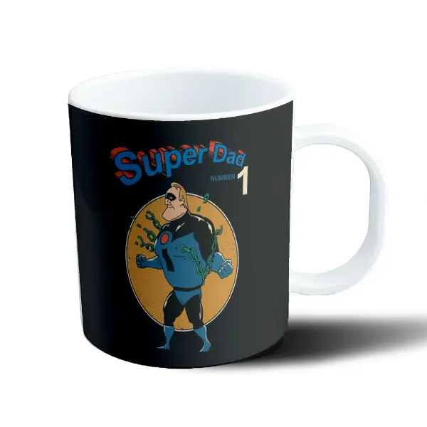Taza de Plástico Super Dad Number 1 Mr. Increíble