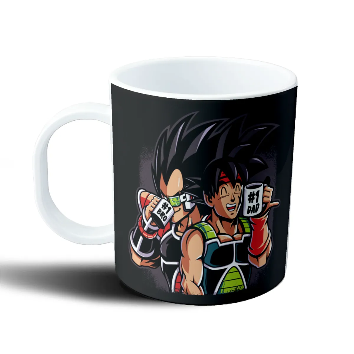 Taza de Plástico Dragon Ball Bardock y Raditz #1 Dad y #1 Bro - vista 2