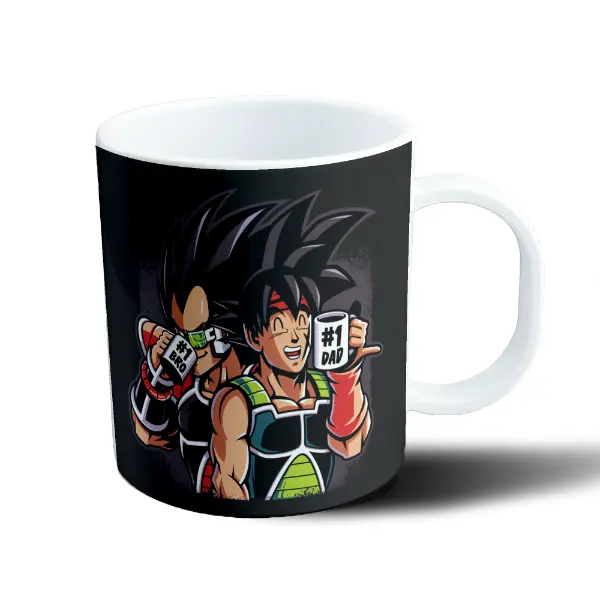 Taza de Plástico Dragon Ball Bardock y Raditz #1 Dad y #1 Bro