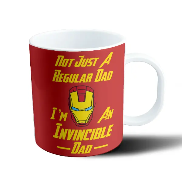 Taza de Plástico Iron Man Not Just A Regular Dad Invincible Dad