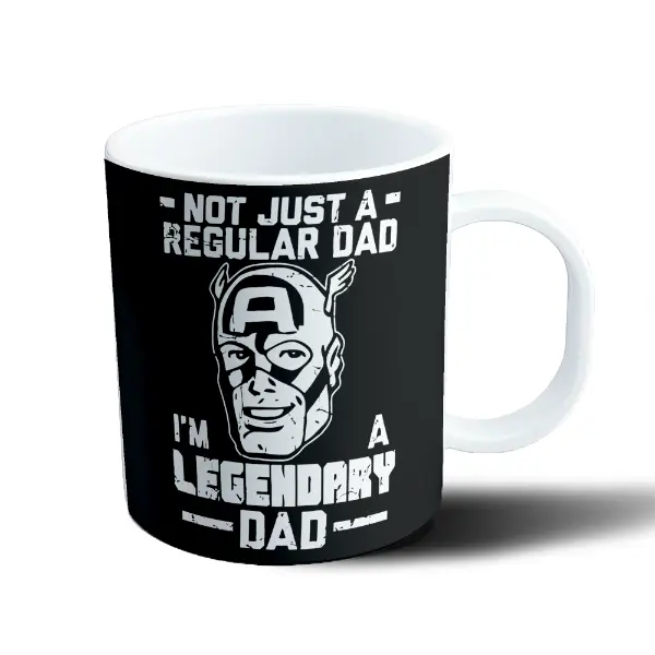 Taza de Plástico Capitán América Not Just a Regular Dad Legendary Dad