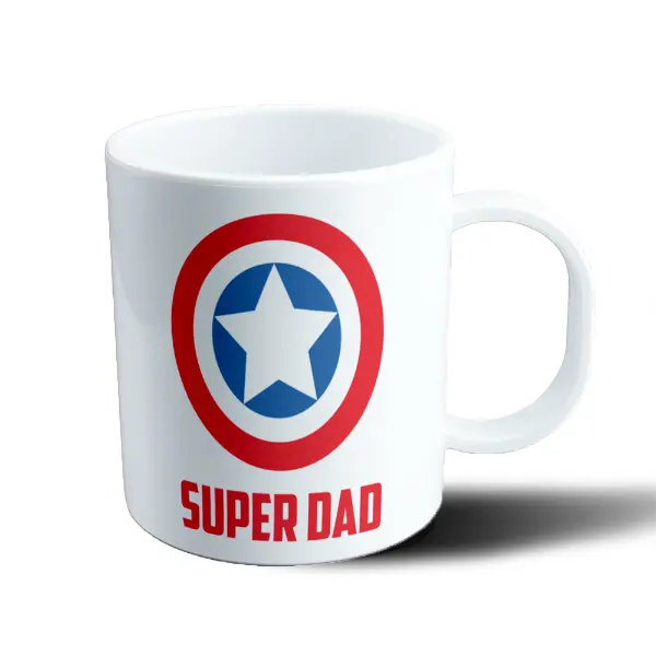 Taza de Plástico Capitan America Super Dad