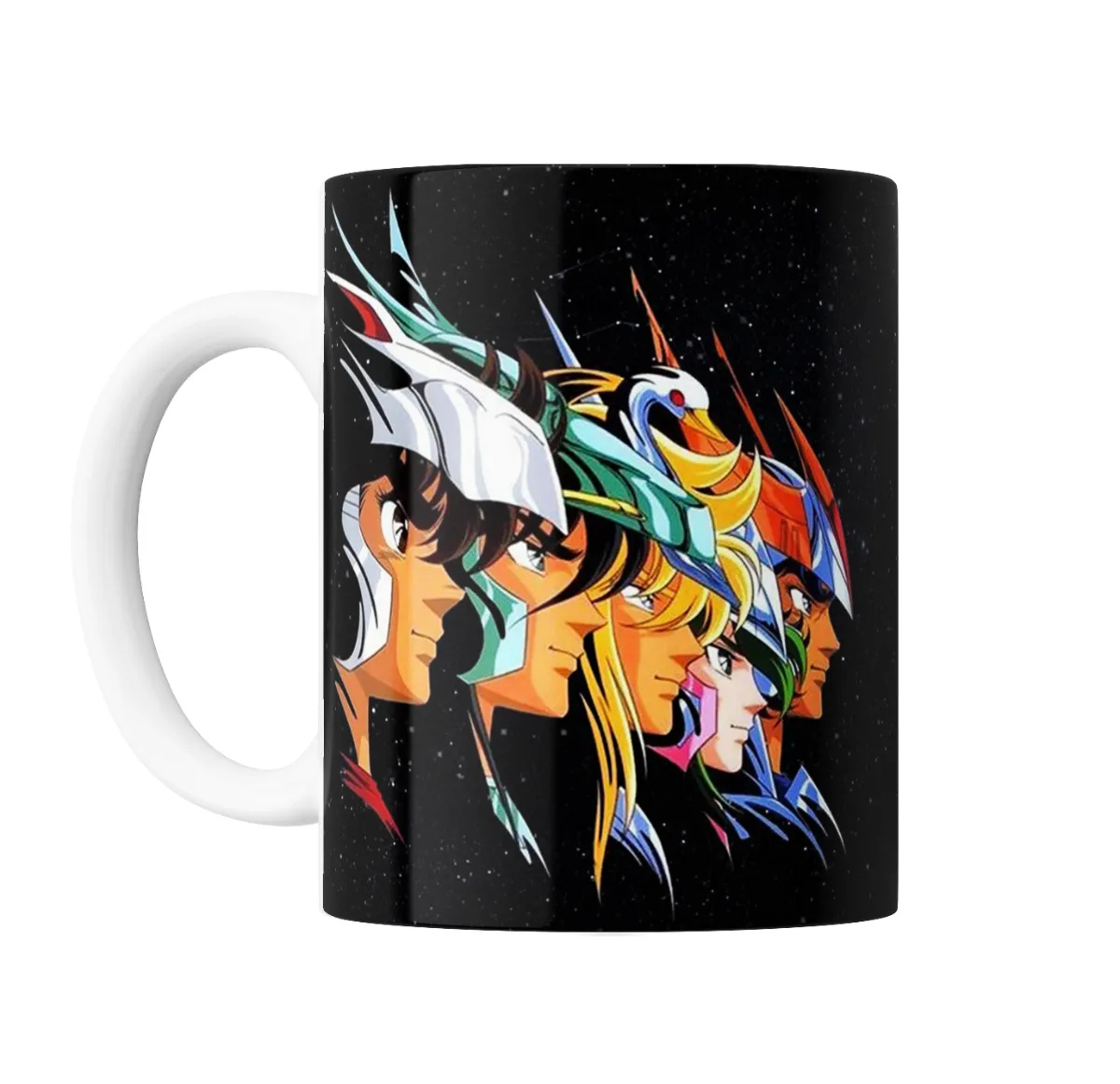 Taza de Cerámica Caballeros del Zodiaco Pegaso Dragón Cisne Andrómeda Fénix - vista 2