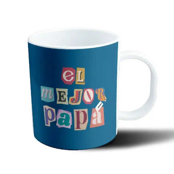 Taza de Plástico El Mejor Papá Recortes