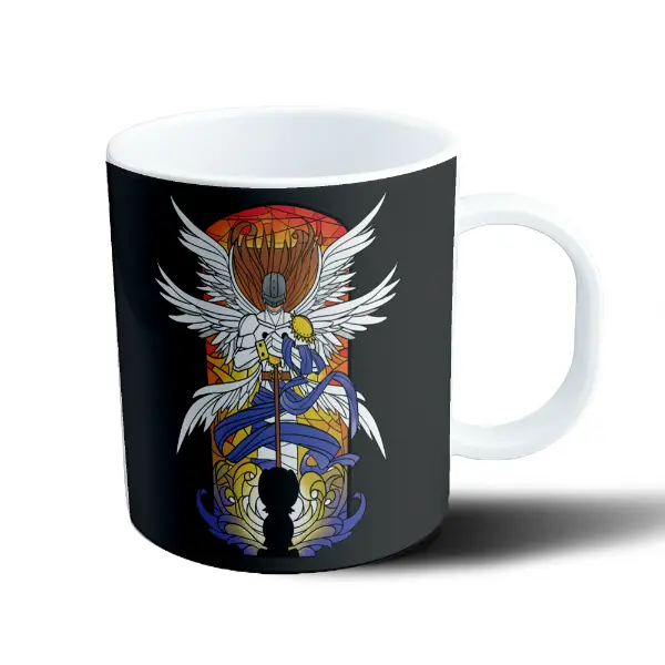 Taza de Plástico Digimon Angemon Vitral