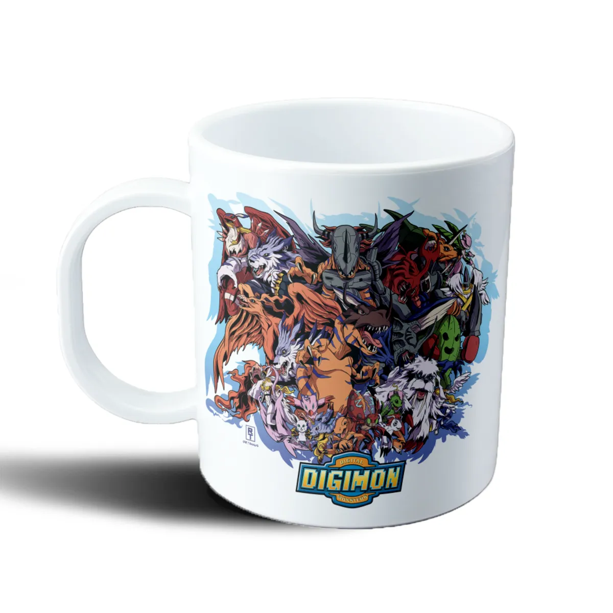 Taza de Plástico Digimon Monstruos Digitales Elenco Completo - vista 2
