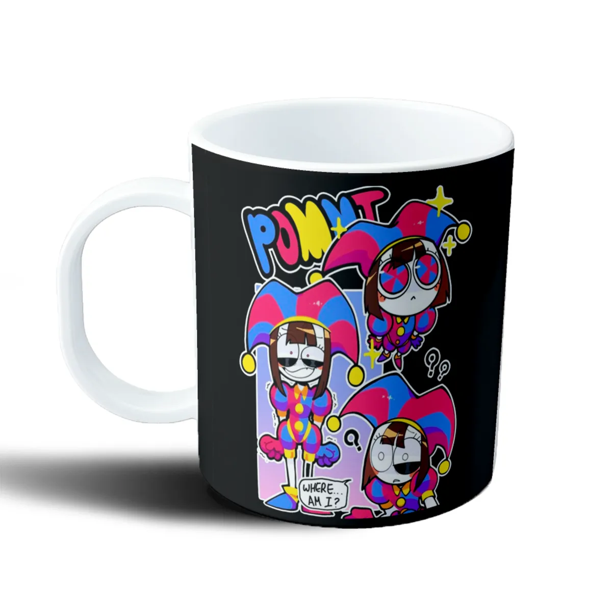 Taza de Plástico Digital Circus Pomni Where Am I - vista 2
