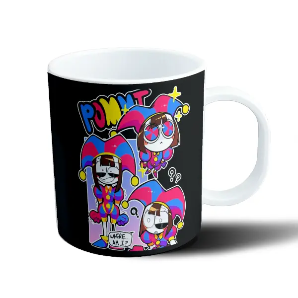 Taza de Plástico Digital Circus Pomni Where Am I