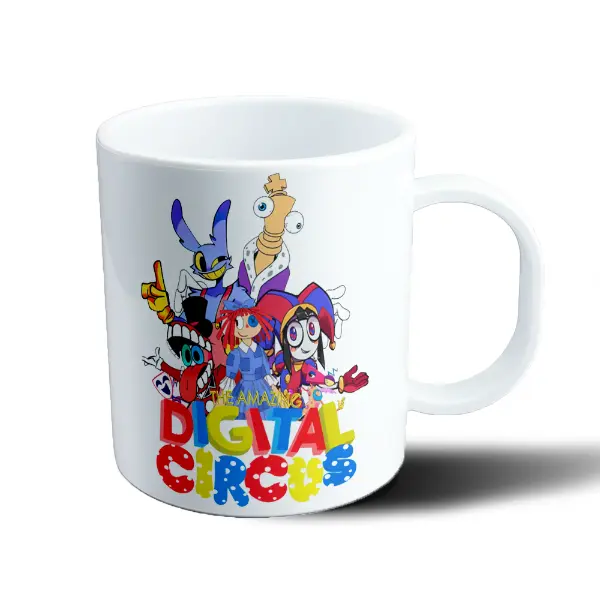 Taza de Plástico The Amazing Digital Circus Pomni, Jax y Ragatha