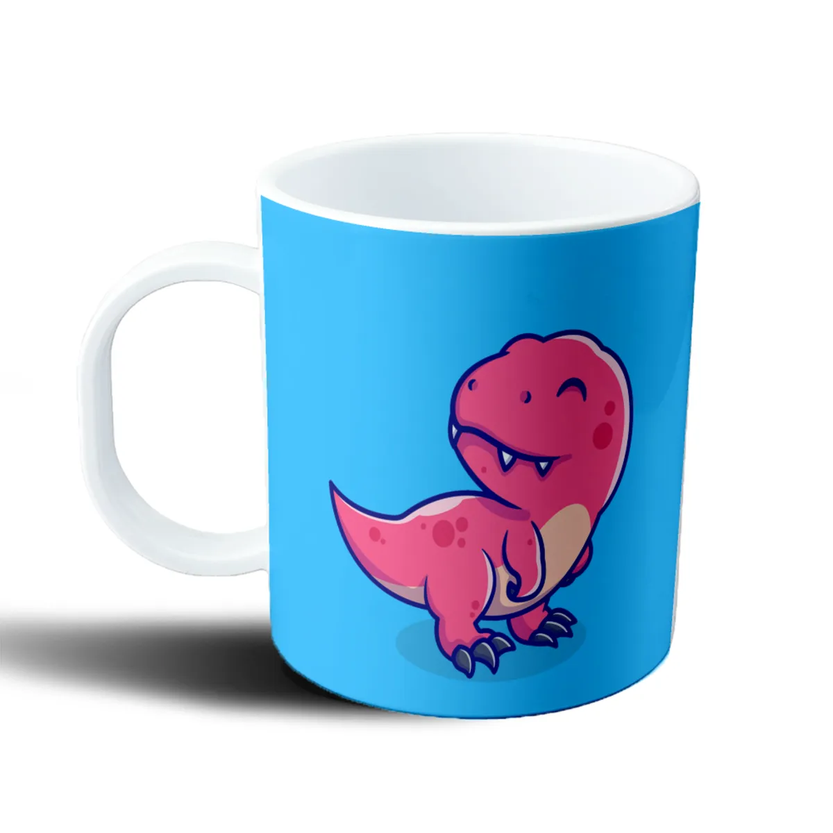 Taza de Plástico Dinosaurio Rosa Kawaii - vista 2