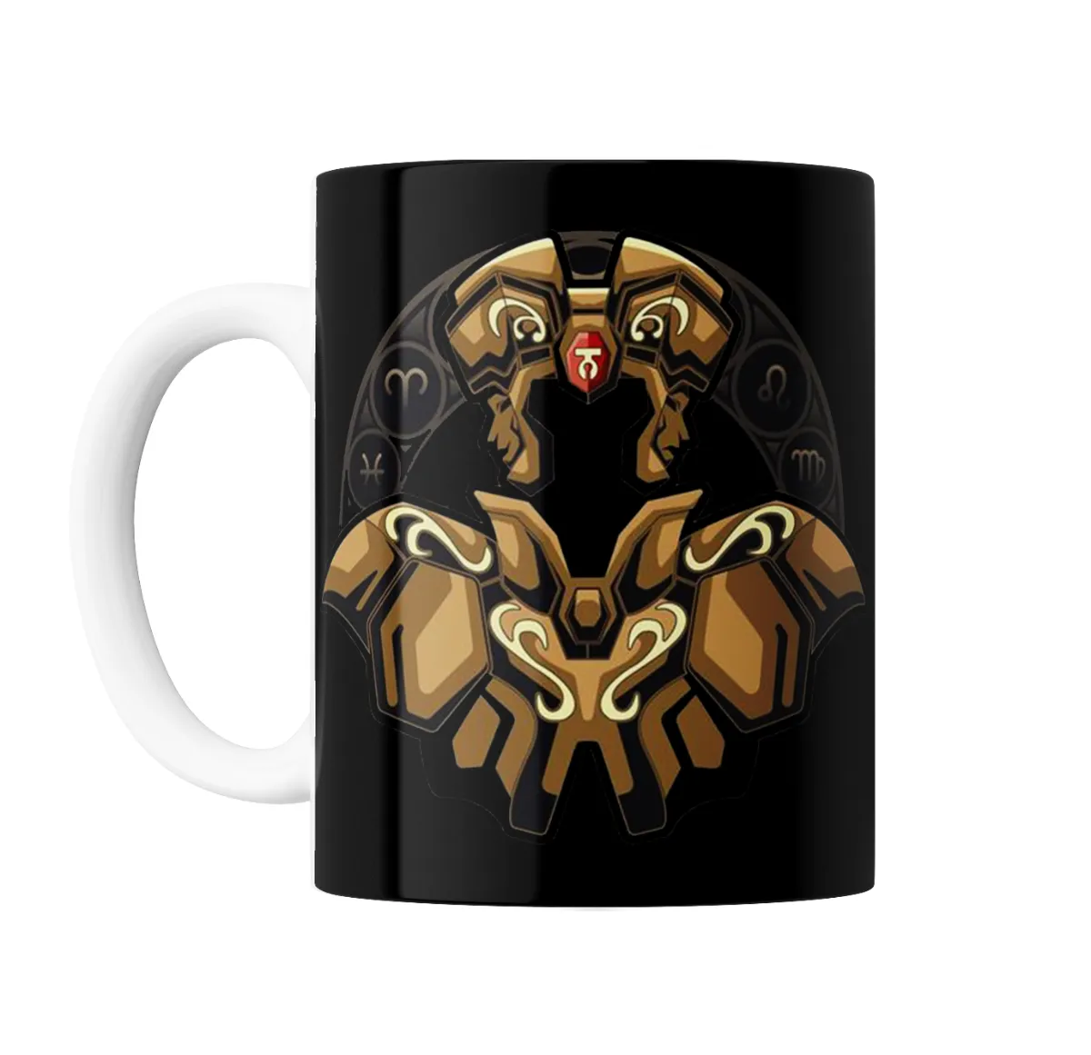 Taza de Cerámica Caballeros del Zodiaco Géminis Armadura Dorada - vista 2