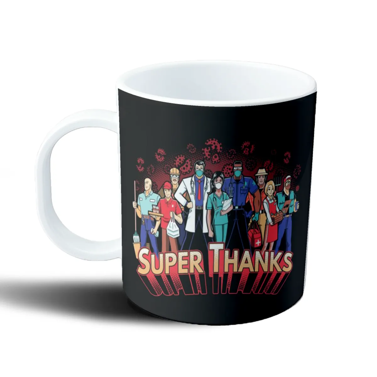 Taza de Plástico Super Thanks Trabajadores Esenciales - vista 2
