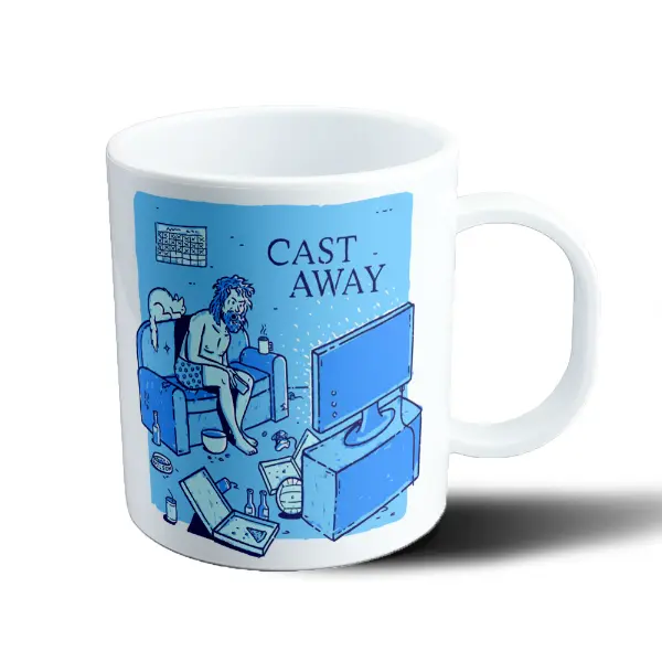 Taza de Plástico Cast Away Cuarentena Wilson