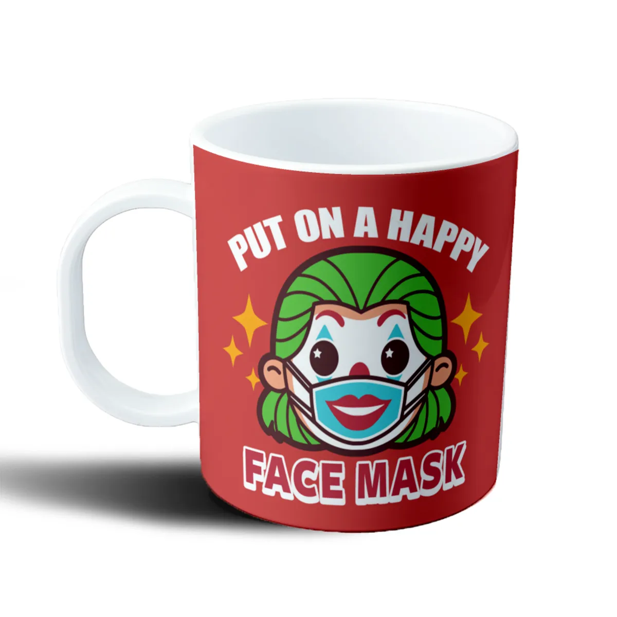 Taza de Plástico Joker Put On A Happy Face Mask - vista 2