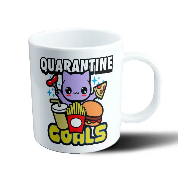 Taza de Plástico Quarantine Goals Gatito Comida Rápida