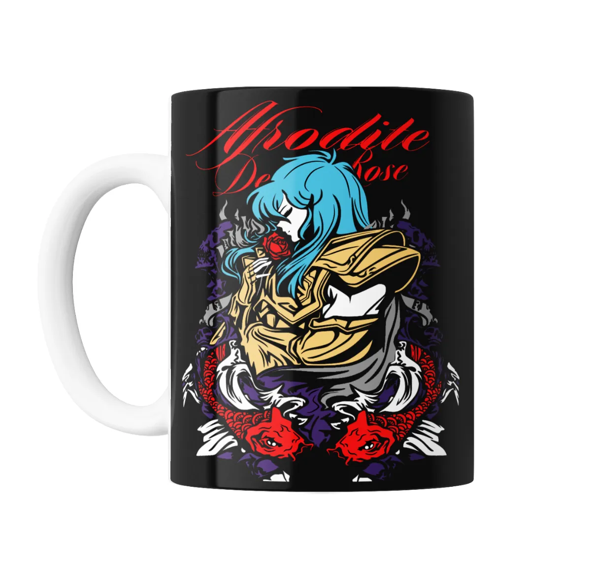 Taza de Cerámica Caballeros del Zodiaco Afrodita de Rosa - vista 2