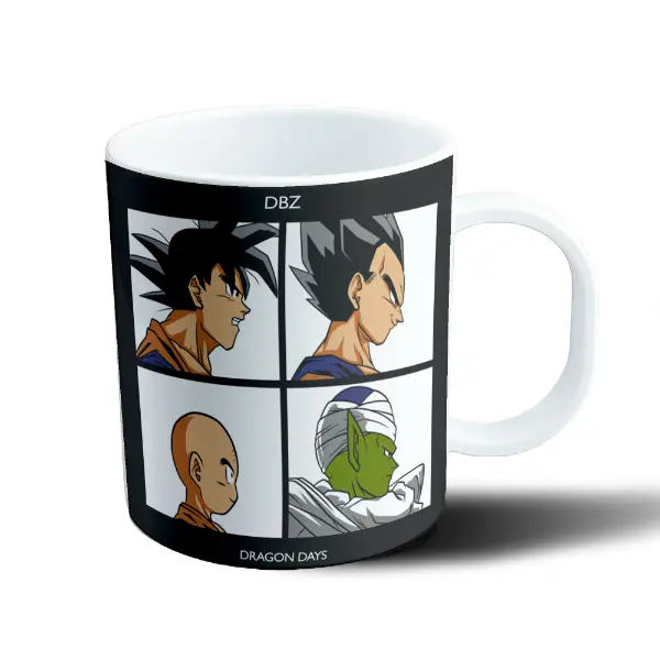 Taza de Plástico Dragon Ball Goku Vegeta Krillin Piccolo Dragon Days