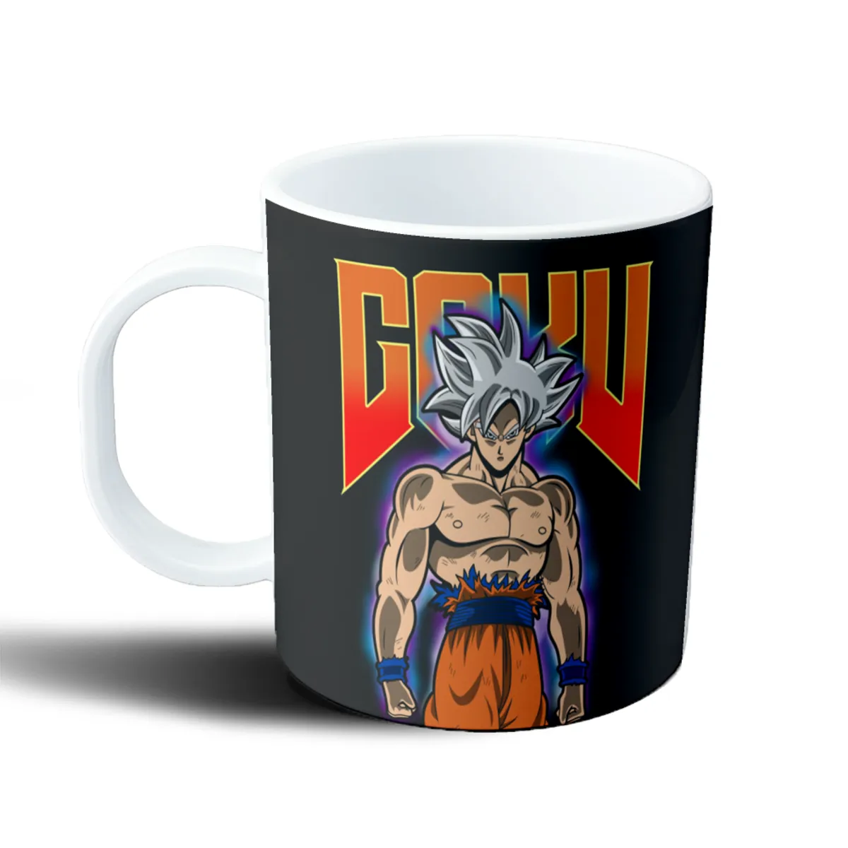 Taza de Plástico Dragon Ball Goku Ultra Instinto Logo Doom - vista 2