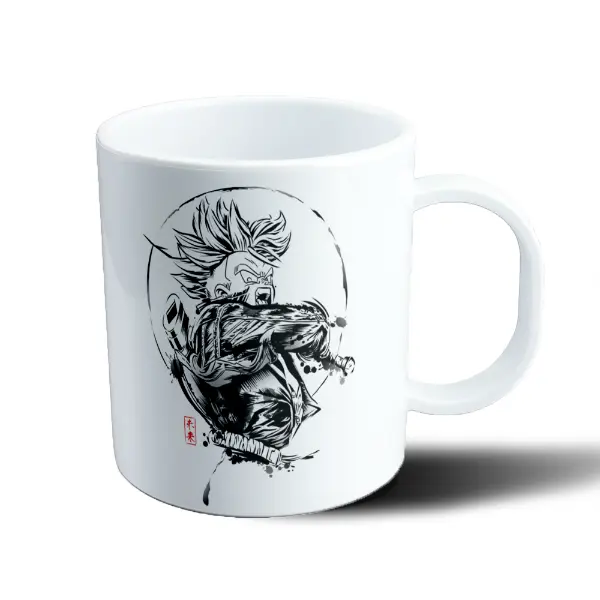 Taza de Plástico Dragon Ball Trunks Estilo Sumi-e