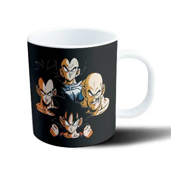 Taza de Plástico Dragon Ball Saiyajins Goku Vegeta Raditz Nappa