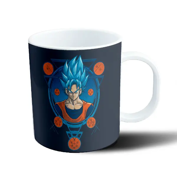 Taza de Plástico Dragon Ball Goku Super Saiyajin Blue con Esferas