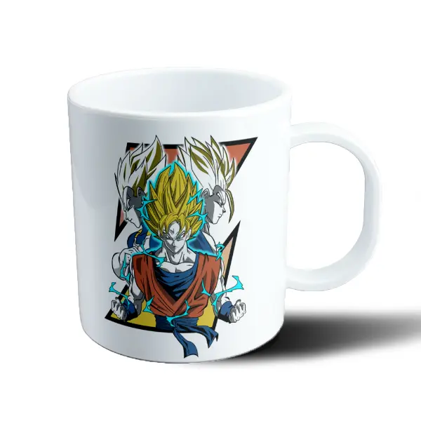 Taza de Plástico Dragon Ball Goku Super Saiyan y Vegeta