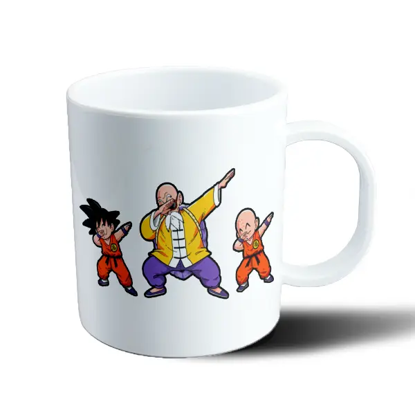 Taza de Plástico Dragon Ball Goku Maestro Roshi Krillin Dabbing