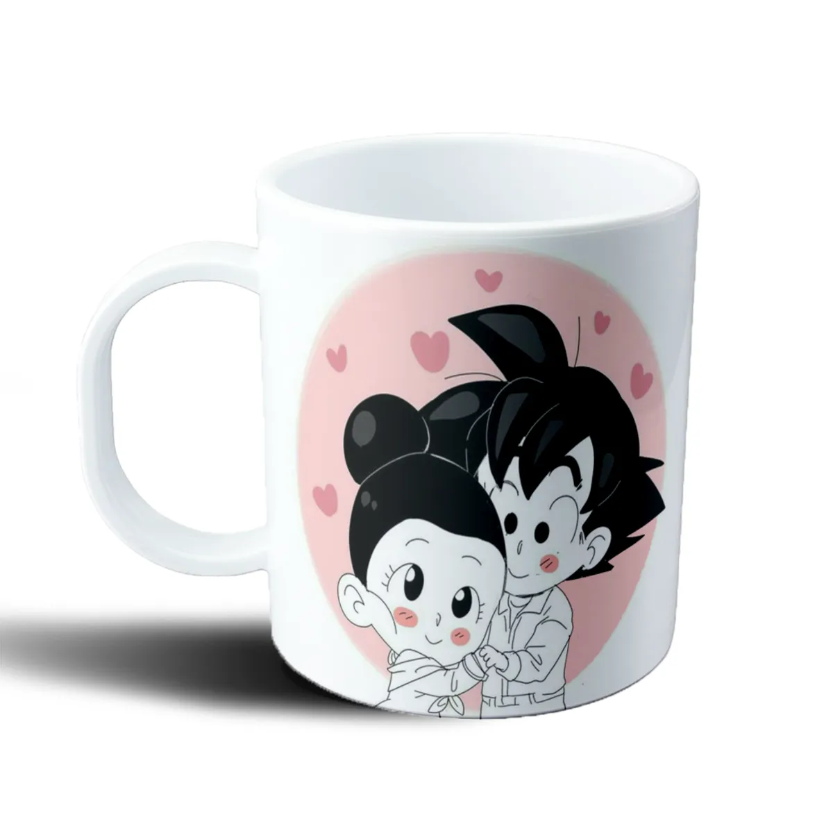 Taza de Plástico Dragon Ball Goku y Chichi Corazones - vista 2