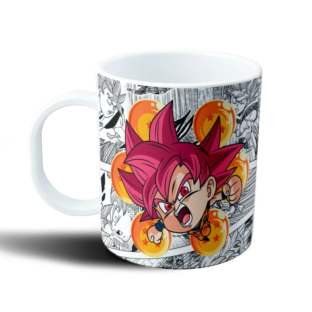 Taza de Plástico Dragon Ball Goku Super Saiyajin Dios Chibi - vista 2