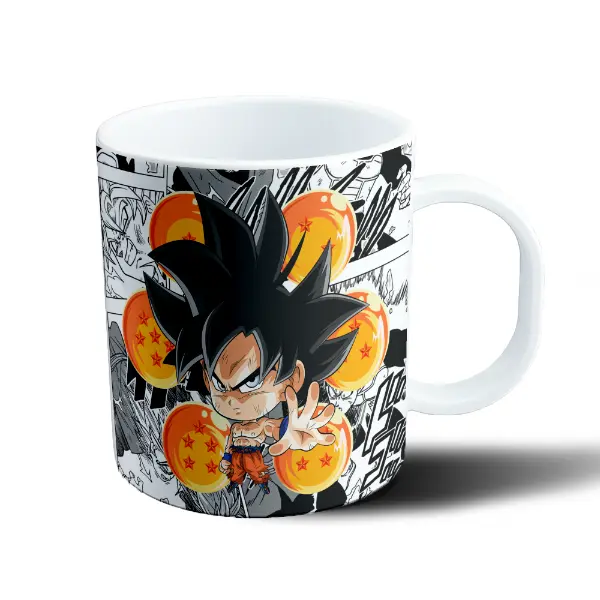 Taza de Plástico Dragon Ball Goku Chibi con Esferas del Dragón