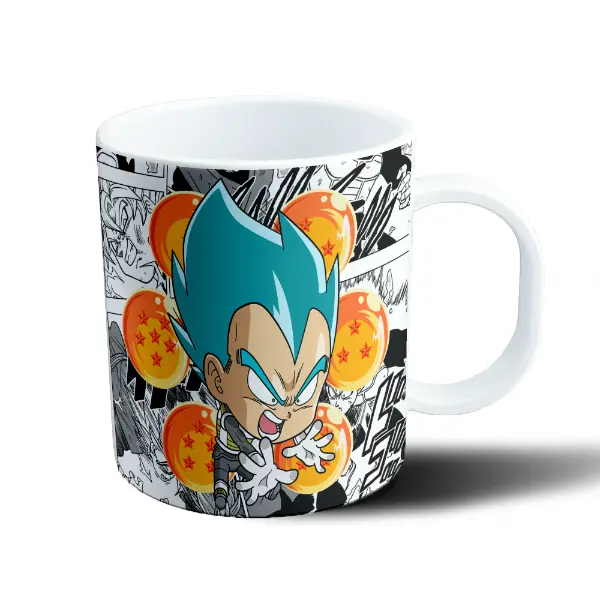 Taza de Plástico Dragon Ball Vegeta Chibi Super Saiyajin Blue