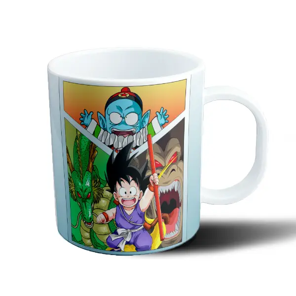 Taza de Plástico Dragon Ball Goku Niño Shenlong y Pilaf
