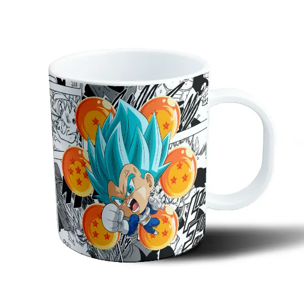 Taza de Plástico Dragon Ball Vegeta Super Saiyajin Blue Chibi