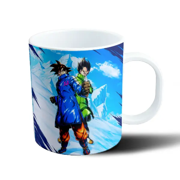 Taza de Plástico Dragon Ball Goku y Vegeta Azules
