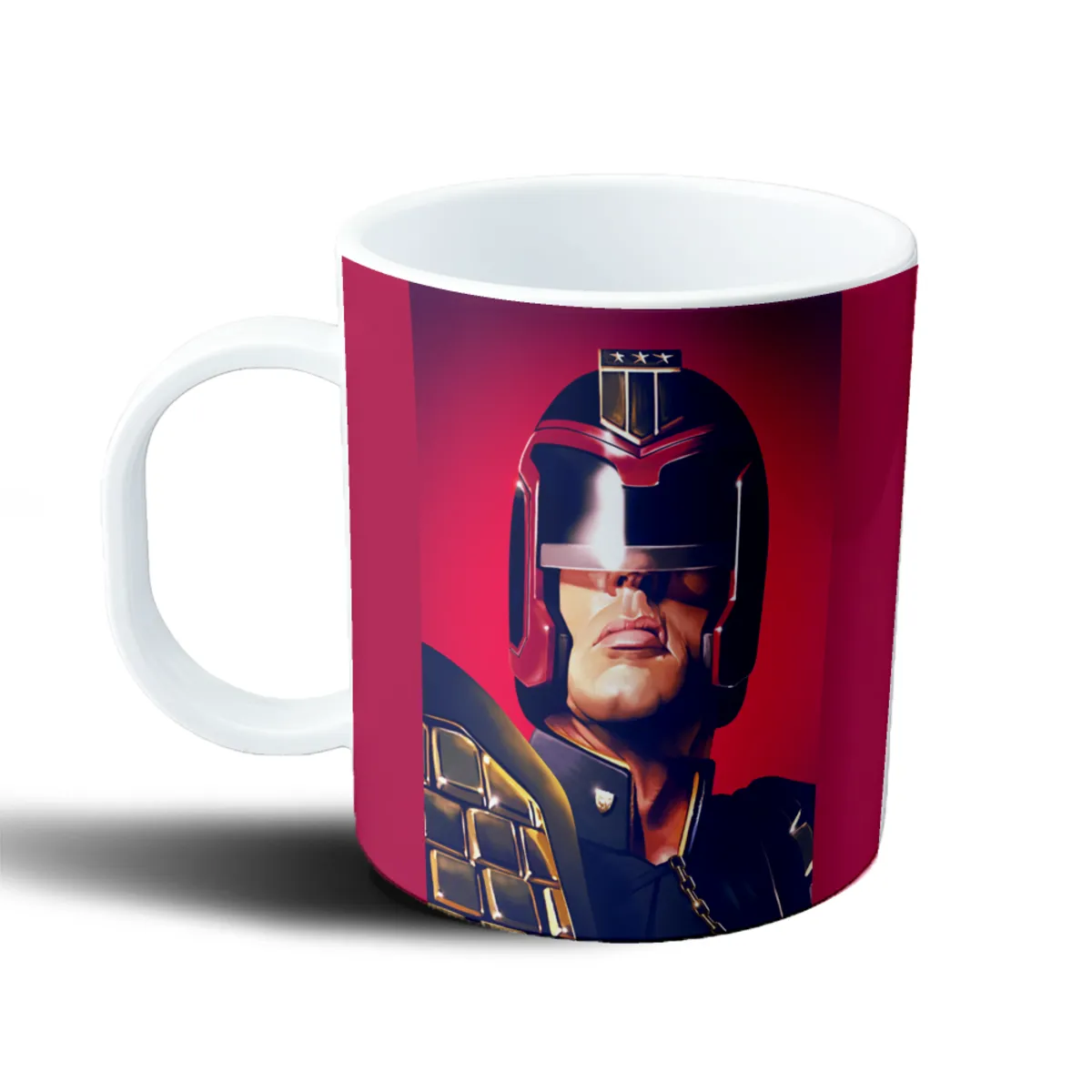 Taza de Plástico Dredd Juez Dredd Casco Rojo - vista 2