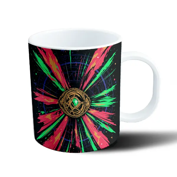 Taza de Plástico Doctor Strange Ojo de Agamotto Colores Neón