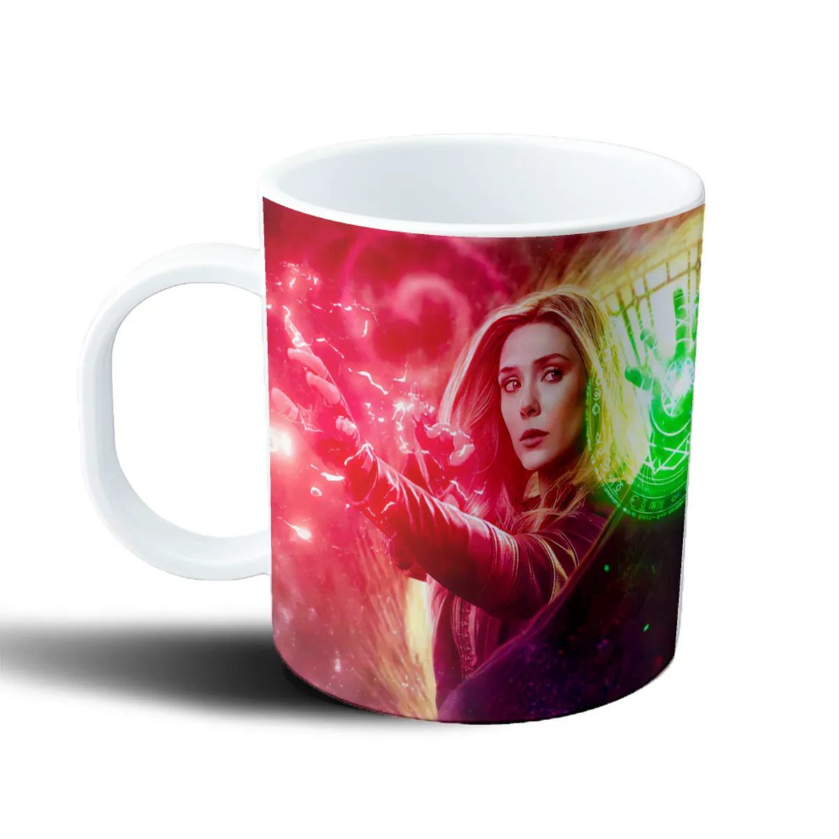 Taza de Plástico Doctor Strange Hechicera Escarlata Magia Verde - vista 2