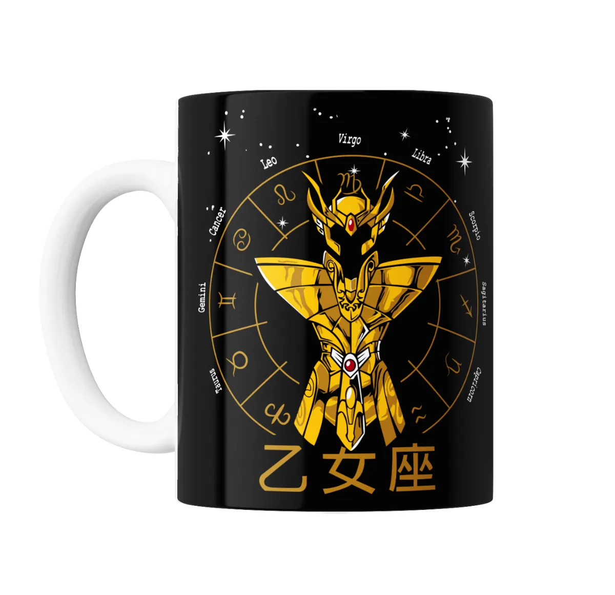 Taza de Cerámica Caballeros del Zodiaco Virgo Shaka Armadura Dorada - vista 2