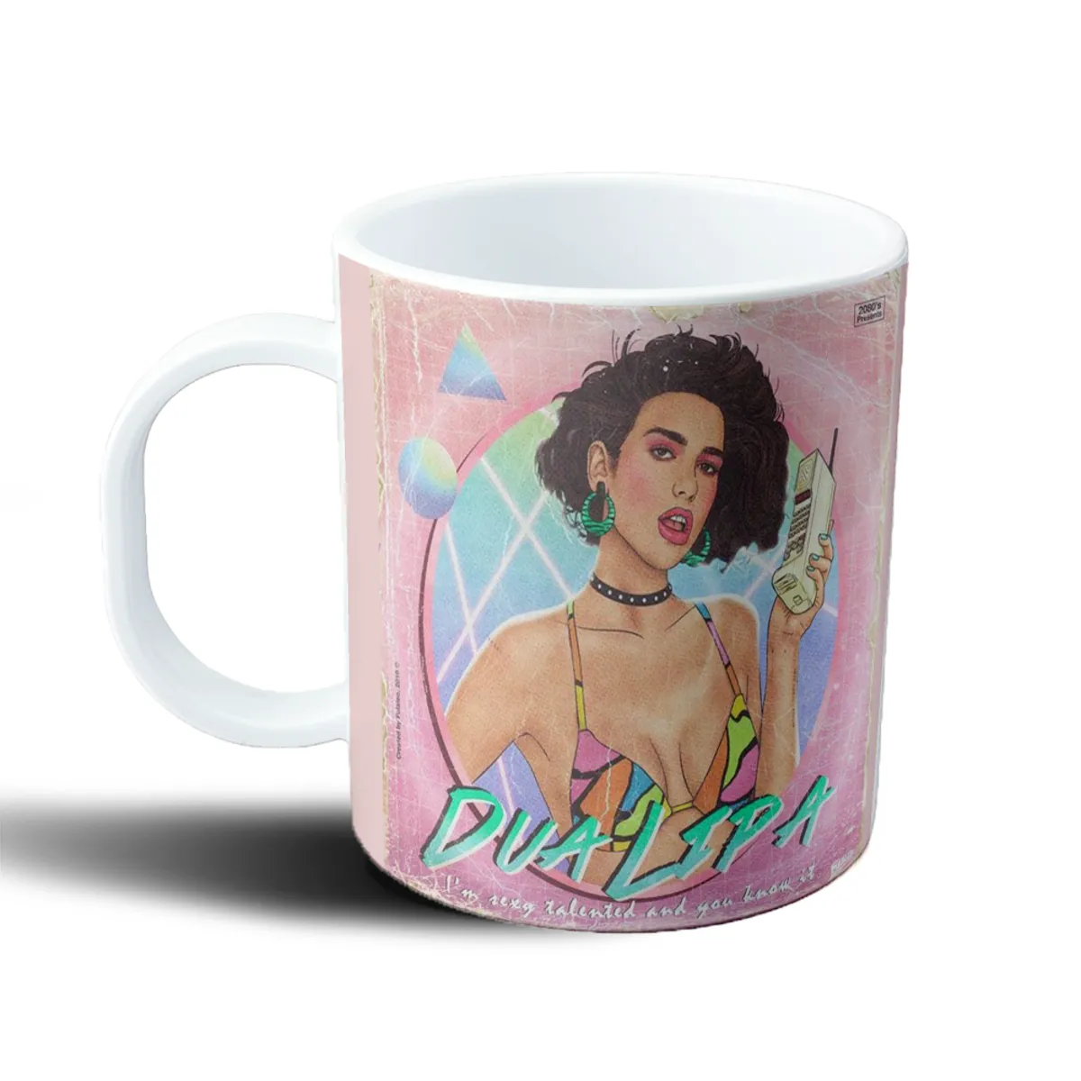 Taza de Plástico Dua Lipa Retro 80s - vista 2