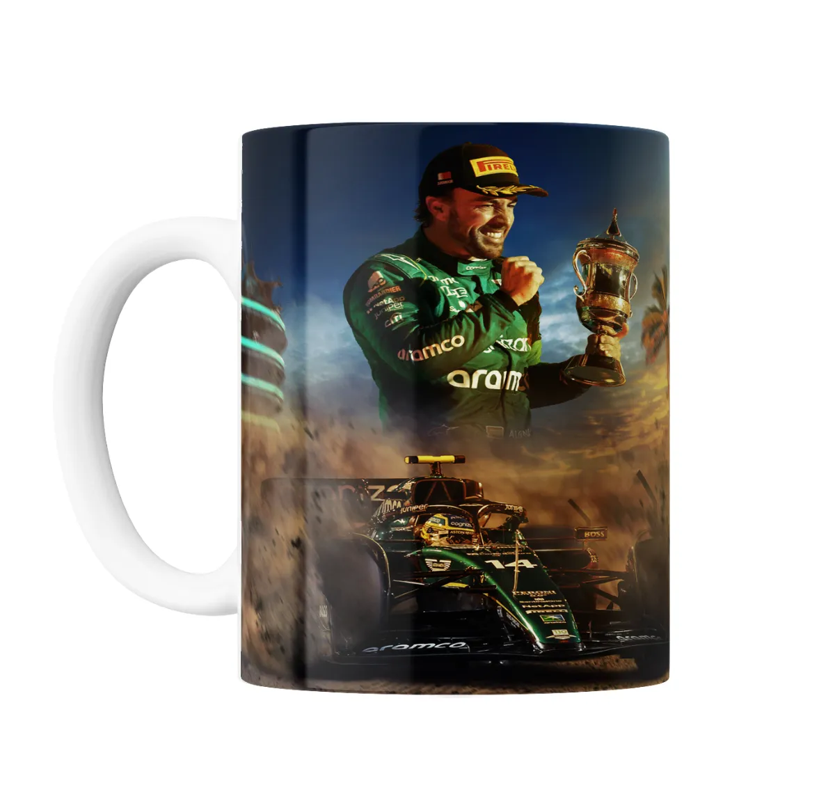 Taza de Cerámica Alonso Aston Martin Podio - vista 2