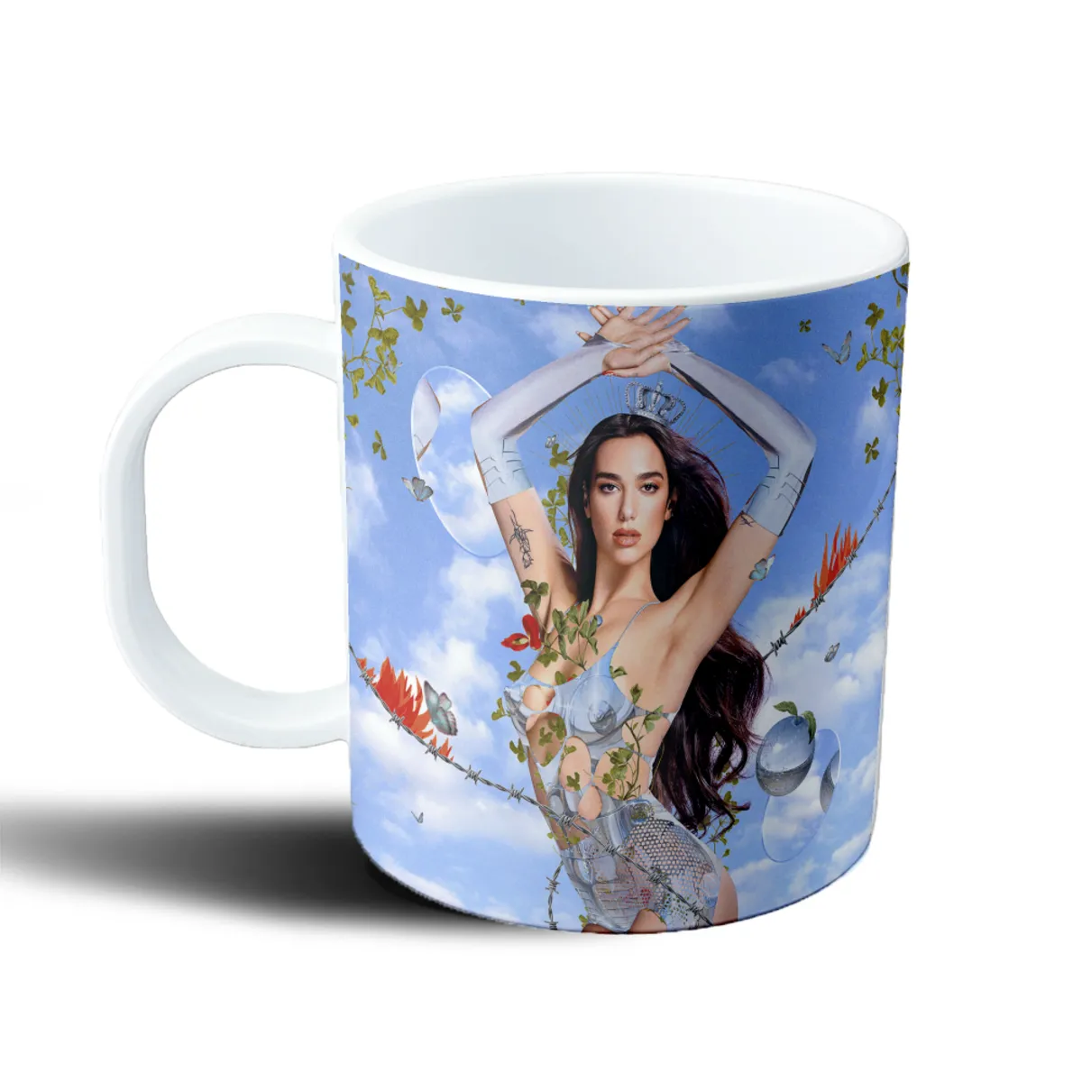 Taza de Plástico Dua Lipa Corona y Cielo Azul - vista 2
