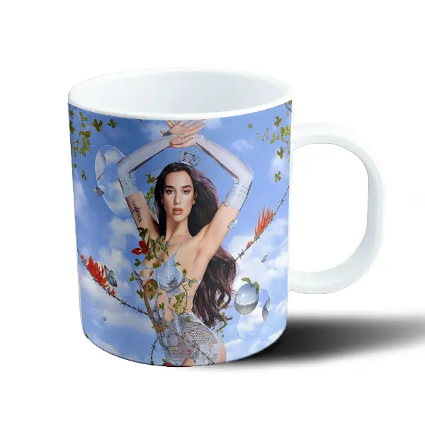 Taza de Plástico Dua Lipa Corona y Cielo Azul