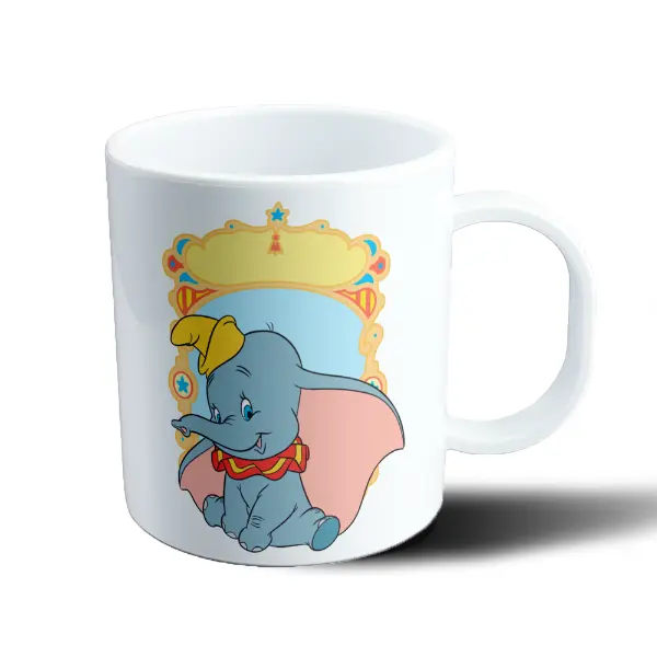 Taza de Plástico Dumbo Elefante con Collar de Circo