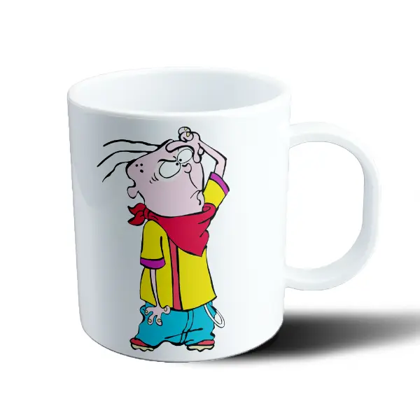 Taza de Plástico Ed Edd y Eddy Personaje Campera Amarilla