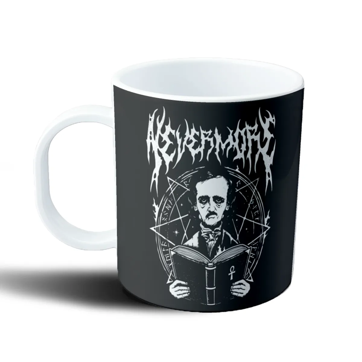 Taza de Plástico Edgar Allan Poe Nevermore Metal - vista 2