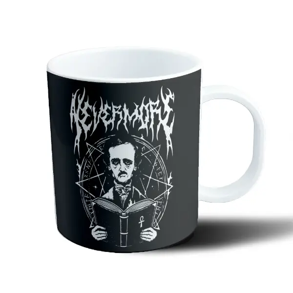 Taza de Plástico Edgar Allan Poe Nevermore Metal