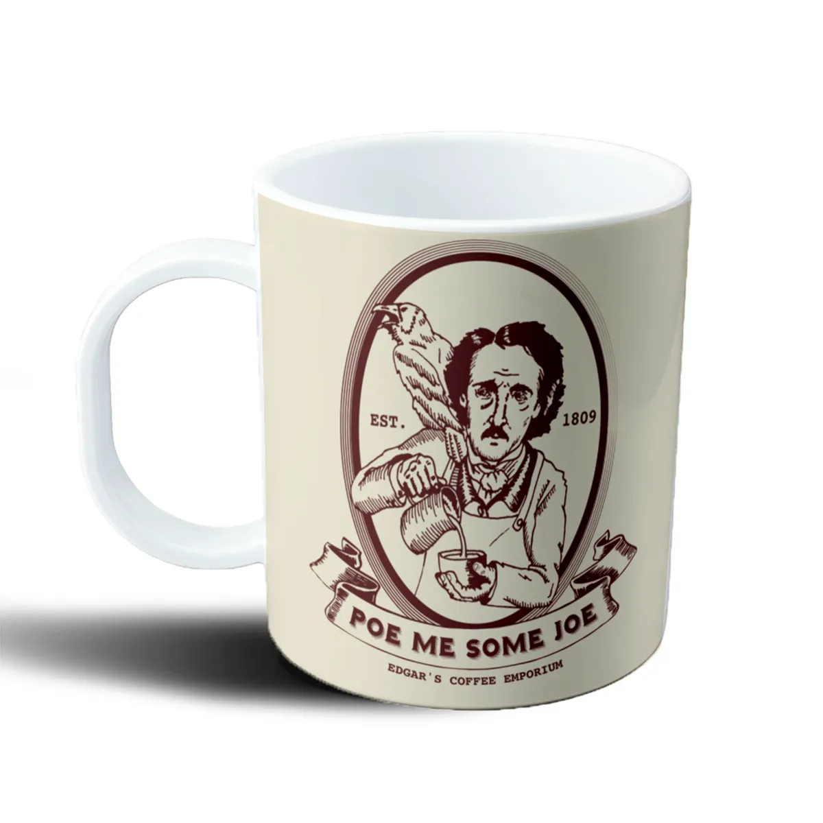 Taza de Plástico Edgar Allan Poe Poe Me Some Joe Café - vista 2