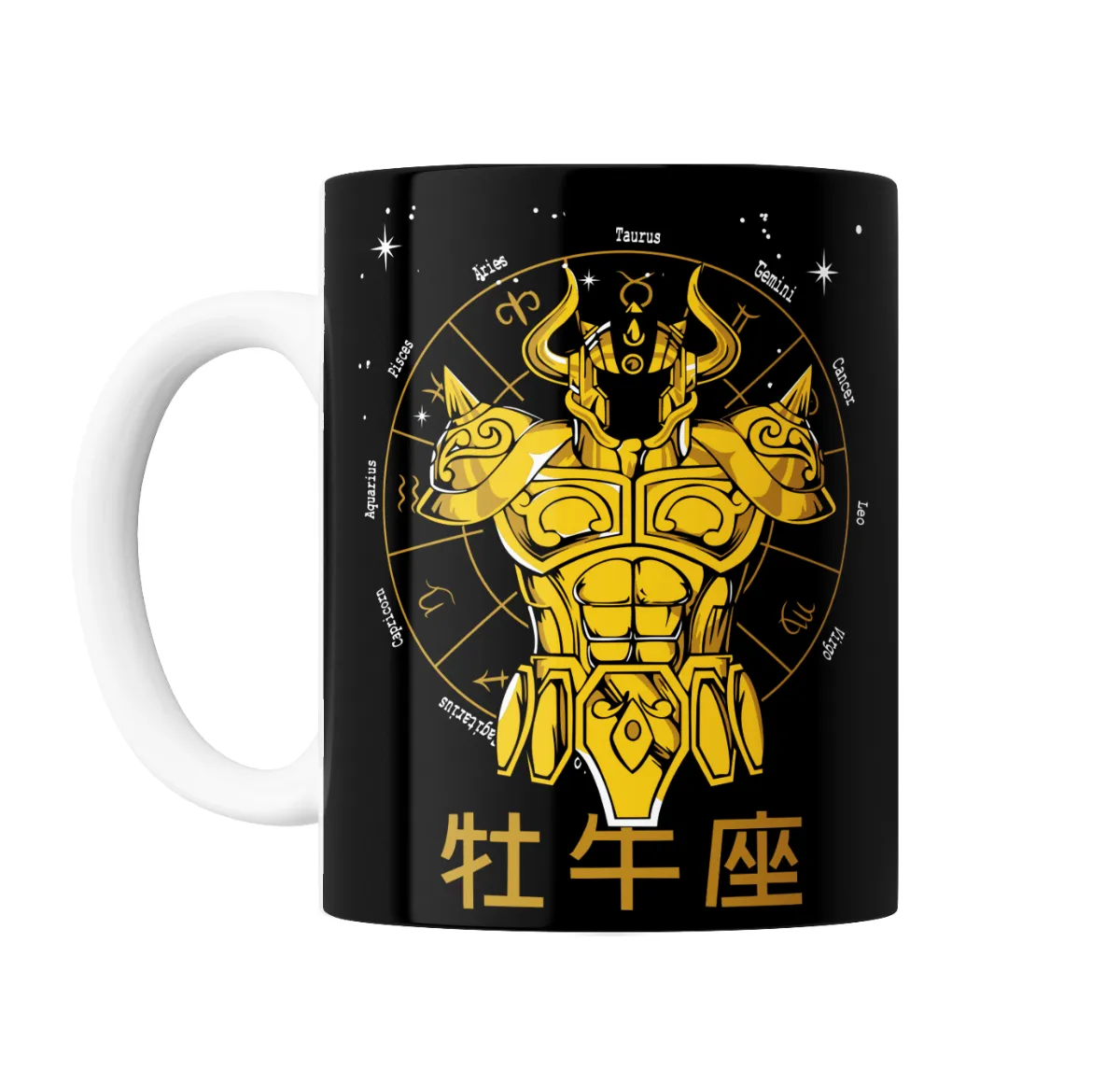 Taza de Cerámica Caballeros del Zodiaco Tauro Armadura Dorada - vista 2